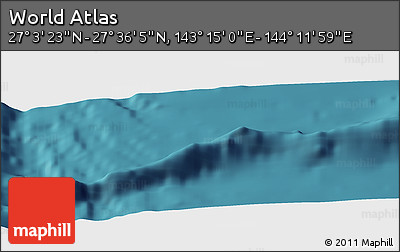 Satellite Panoramic Map of the Area around 27° 19' 44" N, 143° 43' 29" E