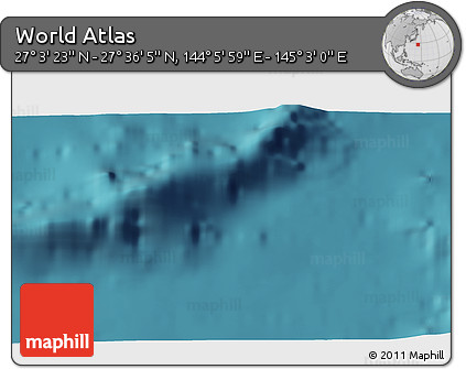 Satellite 3D Map of the Area around 27° 19' 44" N, 144° 34' 29" E