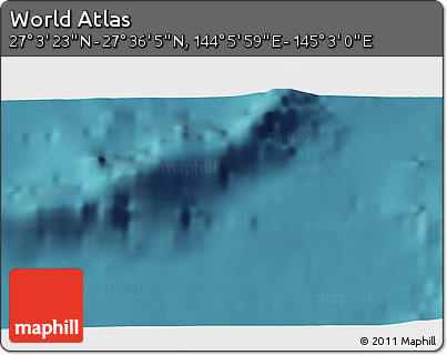 Satellite 3D Map of the Area around 27° 19' 44" N, 144° 34' 29" E
