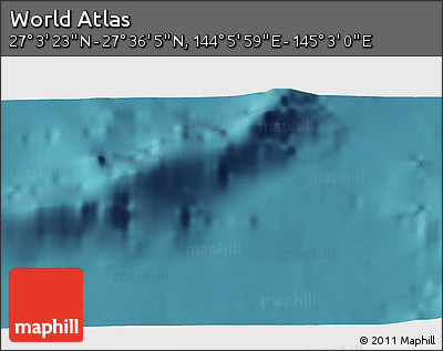 Satellite 3D Map of the Area around 27° 19' 44" N, 144° 34' 29" E
