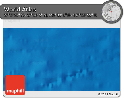 Physical 3D Map of the Area around 27° 19' 44" N, 147° 7' 30" E