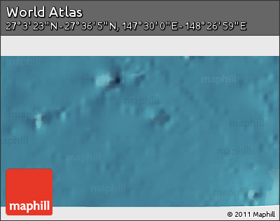 Satellite 3D Map of the Area around 27° 19' 44" N, 147° 58' 29" E