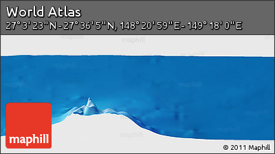 Physical Panoramic Map of the Area around 27° 19' 44" N, 148° 49' 29" E