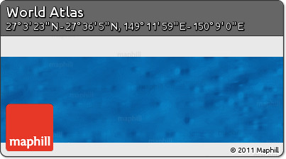 Physical Panoramic Map of the Area around 27° 19' 44" N, 149° 40' 30" E