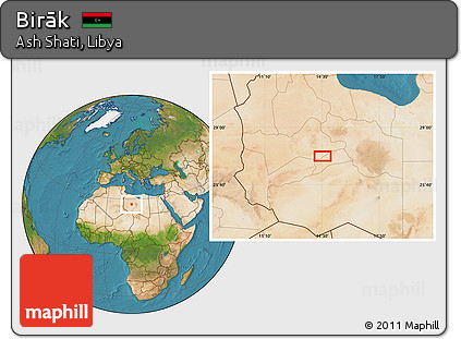 Satellite Location Map of Birāk