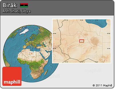 Satellite Location Map of Birāk