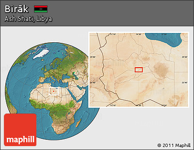 Satellite Location Map of Birāk