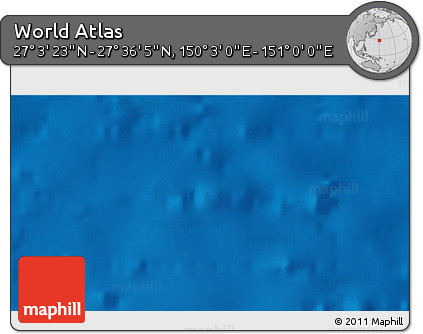 Physical 3D Map of the Area around 27° 19' 44" N, 150° 31' 30" E