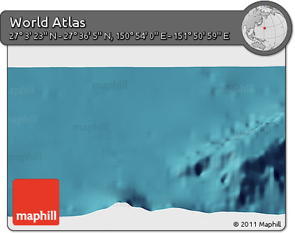 Satellite 3D Map of the Area around 27° 19' 44" N, 151° 22' 30" E