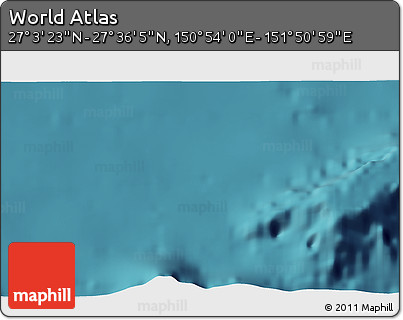 Satellite 3D Map of the Area around 27° 19' 44" N, 151° 22' 30" E