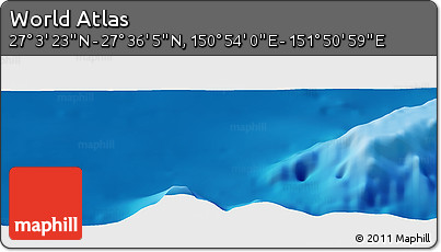 Physical Panoramic Map of the Area around 27° 19' 44" N, 151° 22' 30" E