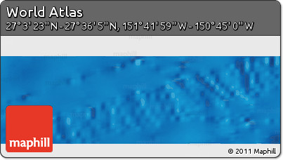 Physical Panoramic Map of the Area around 27° 19' 44" N, 151° 13' 29" W