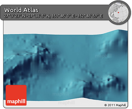 Satellite 3D Map of the Area around 27° 19' 44" N, 152° 13' 29" E