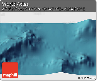 Satellite 3D Map of the Area around 27° 19' 44" N, 152° 13' 29" E