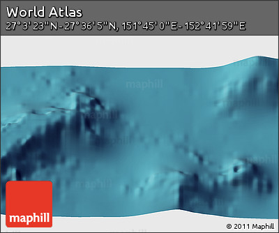 Satellite 3D Map of the Area around 27° 19' 44" N, 152° 13' 29" E