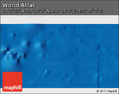 Physical 3D Map of the Area around 27° 19' 44" N, 154° 46' 30" E