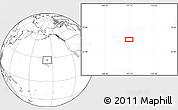 Blank Location Map of the area around 27° 19' 44" N, 157° 10' 30" W
