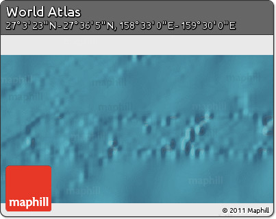 Satellite 3D Map of the Area around 27° 19' 44" N, 159° 1' 30" E