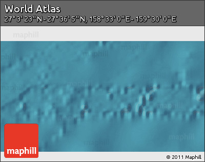 Satellite 3D Map of the Area around 27° 19' 44" N, 159° 1' 30" E