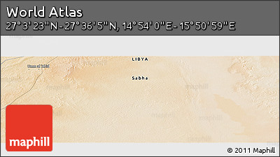 Satellite Panoramic Map of the Area around 27° 19' 44" N, 15° 22' 30" E