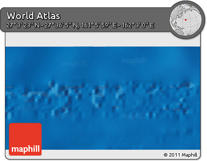 Physical 3D Map of the Area around 27° 19' 44" N, 161° 34' 29" E