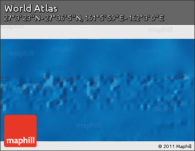 Physical 3D Map of the Area around 27° 19' 44" N, 161° 34' 29" E