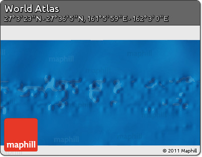 Physical 3D Map of the Area around 27° 19' 44" N, 161° 34' 29" E