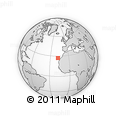 Outline Map of the Area around 27° 19' 44" N, 17° 46' 29" W, rectangular outline