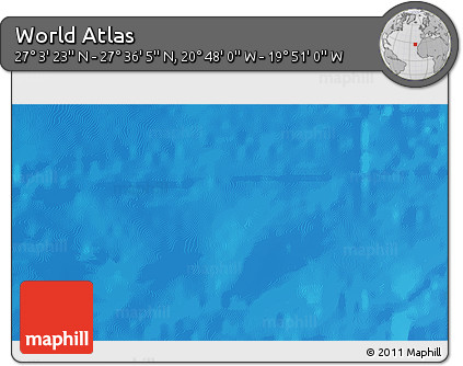 Physical 3D Map of the Area around 27° 19' 44" N, 20° 19' 30" W