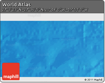 Physical 3D Map of the Area around 27° 19' 44" N, 20° 19' 30" W
