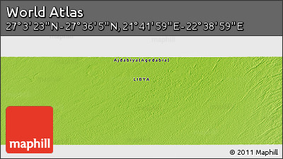 Physical Panoramic Map of the Area around 27°&nbsp;19'&nbsp;44"&nbsp;N,&nbsp;22°&nbsp;10'&nbsp;29"&nbsp;E