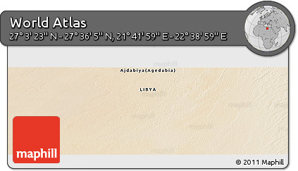 Satellite Panoramic Map of the Area around 27° 19' 44" N, 22° 10' 29" E