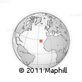 Outline Map of the Area around 27° 19' 44" N, 22° 52' 30" W, rectangular outline