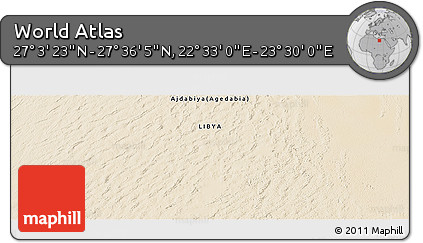 Satellite Panoramic Map of the Area around 27° 19' 44" N, 23° 1' 29" E