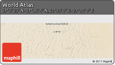 Satellite Panoramic Map of the Area around 27° 19' 44" N, 23° 1' 29" E