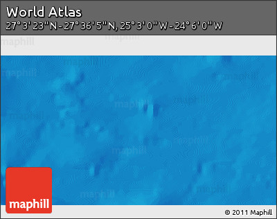 Physical 3D Map of the Area around 27° 19' 44" N, 24° 34' 30" W