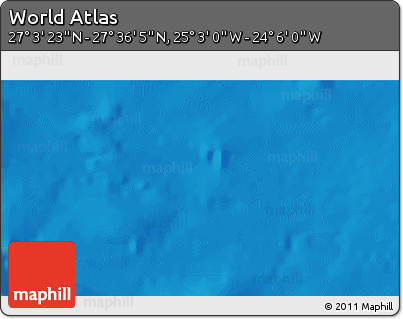 Physical 3D Map of the Area around 27° 19' 44" N, 24° 34' 30" W