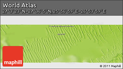 Physical Panoramic Map of the Area around 27° 19' 44" N, 26° 25' 29" E