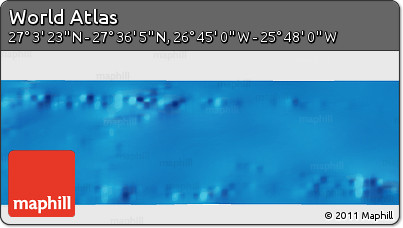 Physical Panoramic Map of the Area around 27° 19' 44" N, 26° 16' 29" W