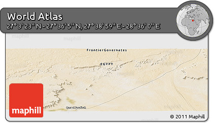 Satellite Panoramic Map of the Area around 27° 19' 44" N, 28° 7' 30" E