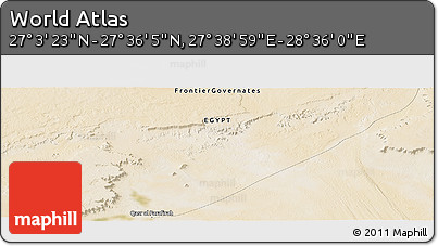 Satellite Panoramic Map of the Area around 27° 19' 44" N, 28° 7' 30" E
