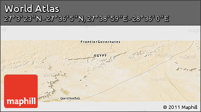 Satellite Panoramic Map of the Area around 27° 19' 44" N, 28° 7' 30" E