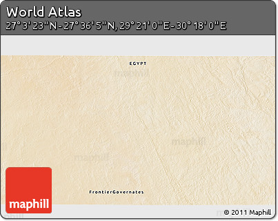 Satellite 3D Map of the Area around 27° 19' 44" N, 29° 49' 30" E