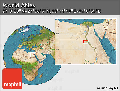 Satellite Location Map of the Area around 27° 19' 44" N, 30° 40' 29" E