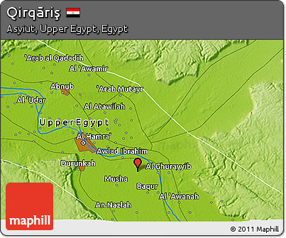 Physical 3D Map of Qirqāriş