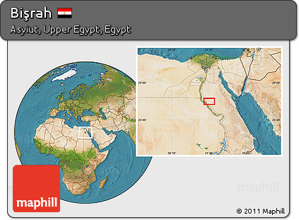 Satellite Location Map of Bişrah