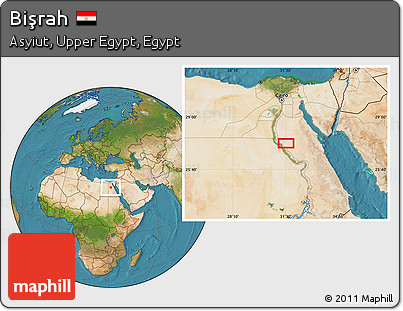 Satellite Location Map of Bişrah