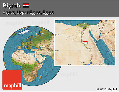 Satellite Location Map of Bişrah