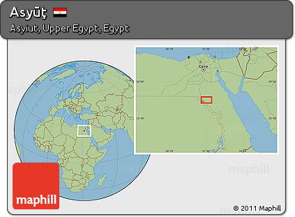Savanna Style Location Map of Asyūţ