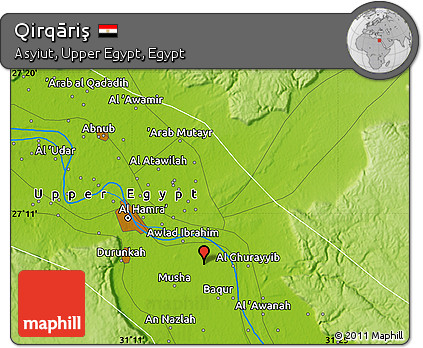Physical Map of Qirqāriş